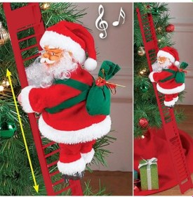 Resim Müzikli Ve Led Işıklı Elektrikli Tırmanma Merdiveni Noel Baba, 001 