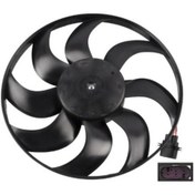 Resim Volkswagen Polo Skoda Fabia Seat Ibiza 1.2 1.4 Tdı 2002 Sonrası Fan Motoru Davlumbazsız 390 Mm 3 Fiş 7 Kanat 
