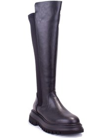 Resim Dagoster Dza07-12531043 Siyah Günlük Streçli Düz Topuk Kadın Çizme 001 