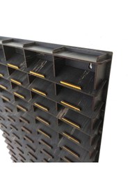 Resim Woodbu Eğimli 50 Araçlık Eskitme Siyah Hobi Araba Rafı 