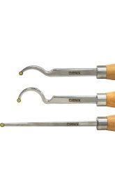 Resim Narex 859710 Elmas Uçlu Oyuk Için Ahşap Torna Bıçak Seti 3 Parça 