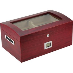 Resim Kırmızı Camlı Humidor Puro Kutusu RC20 