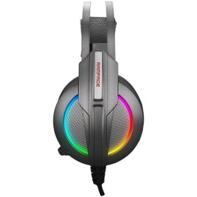 Resim Rampage RM-K6 STARK USB 7.1 Double RGB Efekt Metalik Gri Surround Gaming Oyuncu Mikrofonlu Kulaklık 