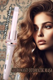 Resim Shibowavy Otomatik Saç Maşası - Kalın Su Dalgası 25mm Extra Uzun Başlıklı 