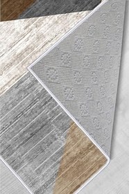Resim Rovigo Dijital Baskı Yıkanabilir Kaymaz Taban Salon Halısı RVG1390-HT925, Kahve, 180 x 300 