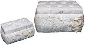 Resim İhvan Online Özel Tasarım 2'li Kadife Çeyiz Sandık Seti - 12 