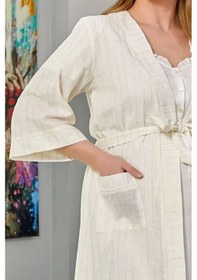 Resim Cossy By Aqua 24646 Hamile Lohusa Sabahlık-krem 