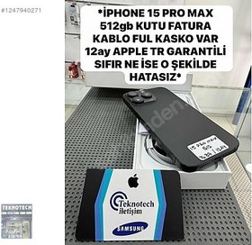 Resim Apple iPhone 15 Pro Max İkinci El TR | 512 GB | Siyah 