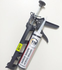 Resim Glax Tools Beyaz Silikonize Mastik / Çekomastik 480 Gr. Glax Silikon Tabancası 