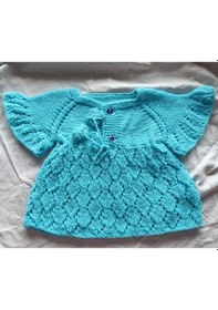 Resim Yakamoz Butik Vintage Bebek Elbisesi Mavi 