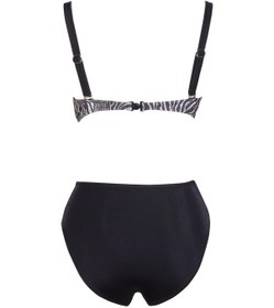 Resim Endeep Beria Kadın Zebra Desenli Toparlayıcı Askılı Bikini Takımı Siyah 