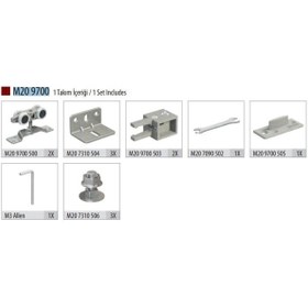 Resim Albatur 120 Kg Sürme Kapı Sistemi (ALB-M20 9700) 