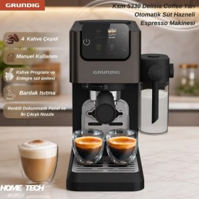 Resim Grundig Ksm 5330 Delisia Coffee Yarı Otomatik Süt Hazneli Espresso Makinesi 