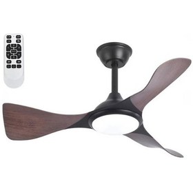 Resim Huzur Elektrik Kumandalı 3 Kanatlı Ledli Tavan Vantilatörü Ahşap Renk Ct-3002 