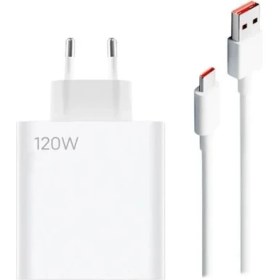 Resim Ceptex Xiaomi Uyumlu 120W Hızlı Şarj Aleti Type-C 5A Kablo 