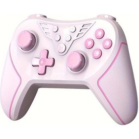 Resim Besthome1 Pembe Nintendo Switch Pro Kablosuz Hall Effect Joystick Oyun Kumandası 