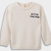 Resim Defacto Erkek Bebek Bisiklet Yaka Baskılı Kazak A3851a525auer233 Ekru 