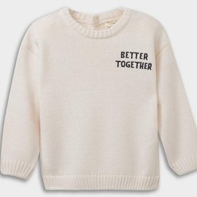 Resim Defacto Erkek Bebek Bisiklet Yaka Baskılı Kazak A3851a525auer233 Ekru 