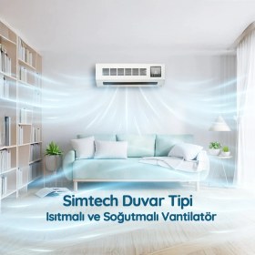 Resim Simtech KM-2514 DUVARTİPİ SERAMİK ISITICI VE VANTİLATÖR 