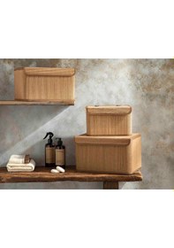 Resim English Home Gina Bambu Saklama Kutusu Açık Kahveren 33x23x20 Cm 