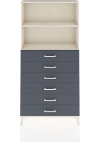 Resim Arges Dolap 2 Raflı 6 Çekmeceli 88x30x182 Aytaşı-antrasit Aytaşı 