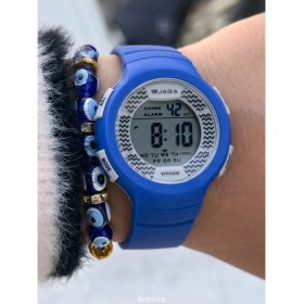 Resim Jaga Marka Havuz Deniz Kullanım Mavi Silikon Kordon Çocuk Kol Saati Bileklik Hediyeli 