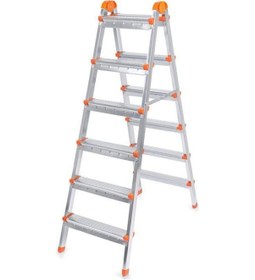 Resim Doğrular Perilla Çift Çıkışlı 6 Basamaklı Metal Merdiven 