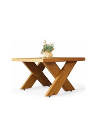 Resim Neiwel Hamra Doğal Ahşap Ofis Sehpa-70-70 Açık Ceviz 