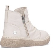 Resim Mammamia D25kb-1005 - B Kadın Hakiki Deri Çift Fermuarlı Günlük Comfort Bot Kemik Siyah 