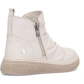 Resim Mammamia D25kb-1005 - B Kadın Hakiki Deri Çift Fermuarlı Günlük Comfort Bot Kemik Siyah 