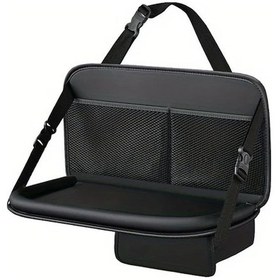 Resim Dashanshop Siyah Evrensel Katlanır Araç Masası - Oto Depolama Çantası Ve Kol Dayama 