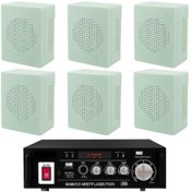 Resim Luxury,eco Seri 6 Hoparlör 1 Anfi, Masaj Salonu Ses Sistemi, Spa Ses Sistemi, Hafif Müzik Ve Anons Ses Sistemi 