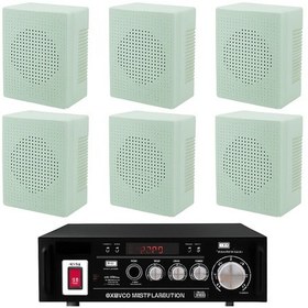 Resim Luxury,eco Seri 6 Hoparlör 1 Anfi, Masaj Salonu Ses Sistemi, Spa Ses Sistemi, Hafif Müzik Ve Anons Ses Sistemi 