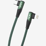 Resim K596 Lightning to Type-C 30 W 1.5 M Gaming Metal Başlı Yeşil Şarj Kablosu Linktech