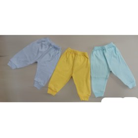 Resim özdemirli bebe Unisex Bebek Mavi Patiksiz Alt Pijama Ayaksız 3'lü Paket 