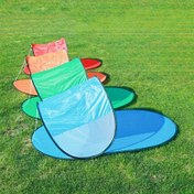 Resim 1 Kişi Otomatik Pop-Up Plaj Çadırı - Taşınabilir Çelik Çerçeve ve Polyester Kumaş, Oval Gölge Kanoz ile Çekme Kapatma, Hafif ve Kolay Kurulum için Açık Hava Plajı, Park, Kamp, Plaj Çadırı, Park Barınağı, Canlı Kanoz, Dayanıklı Kanoz 