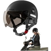 Resim Tr Jialan Jl Scooter Motosiklet Kaskı Siyah S Siyah 
