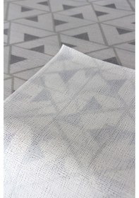 Resim Pvc Şeffaf Kaplama Zemin Kaydırmaz Silinebilir Muşamba Masa Örtüsü Mlssa-üçgen Gri 