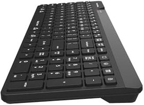 Resim A4 TECH FBK23 AS Bluetooth+2.4Ghz Kablosuz Q Türkçe FN-Multimedya Sessiz Ultra İnce Özellikli Emoji Tuşlu ve Uyku Engelle Modlu Siyah Klavye 