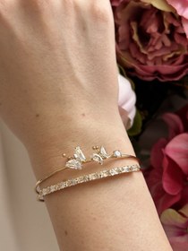 Resim Gold Kelebekli Ayarlanabilir Bileklik 