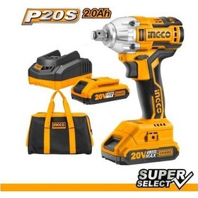 Resim Ingco CIWLI2001 Li-ion Akülü Somun Sıkma 1/2" 20V 2.0Ah 