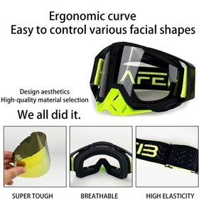 Resim Jokmae Off-road Gözlük Mx Motosiklet Gözlüğü Motocross Güneş Bk-kırmızı 