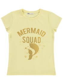 Resim Civil Girls Mermaid Baskılı 6-9 Yaş Tişört - Sarı - Sarı / 6-7 Yaş 