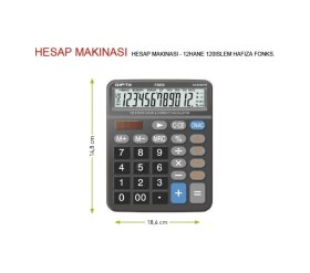 Resim Hesap Makinesi 12 Hane 120 İşlem Hafıza F3050 Diğer 