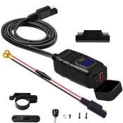 Resim Mavi Motosiklet Usb Şarj Tipi-c Şarj Cihazı Süper Hızlı 