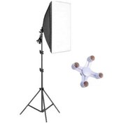 Resim Rabsev Softbox 50x70 CM 4 Duylu Sürekli Işık Ürün Video Fotoğraf Çekimleri 
