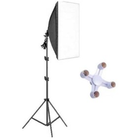 Resim Rabsev Softbox 50x70 CM 4 Duylu Sürekli Işık Ürün Video Fotoğraf Çekimleri 