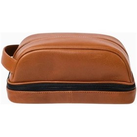 Resim Ryoko Liwa Dopp Kit Deri Seyahat Ve Bakım Çantası El Çantası Tan 1 Kahverengi 
