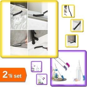 Resim Hereveoyuncak Biberon - Şişe Temizleme Fırçası + Derz Temizleme Ince Kıl Fırça 2li Set - Temizlik Kolaylığı A1B2C3 