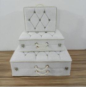 Resim Sonem Çeyiz Çeyiz Sandığı Gelin Damat Bavul Çanta Sandık Hurç 3lü 0564 